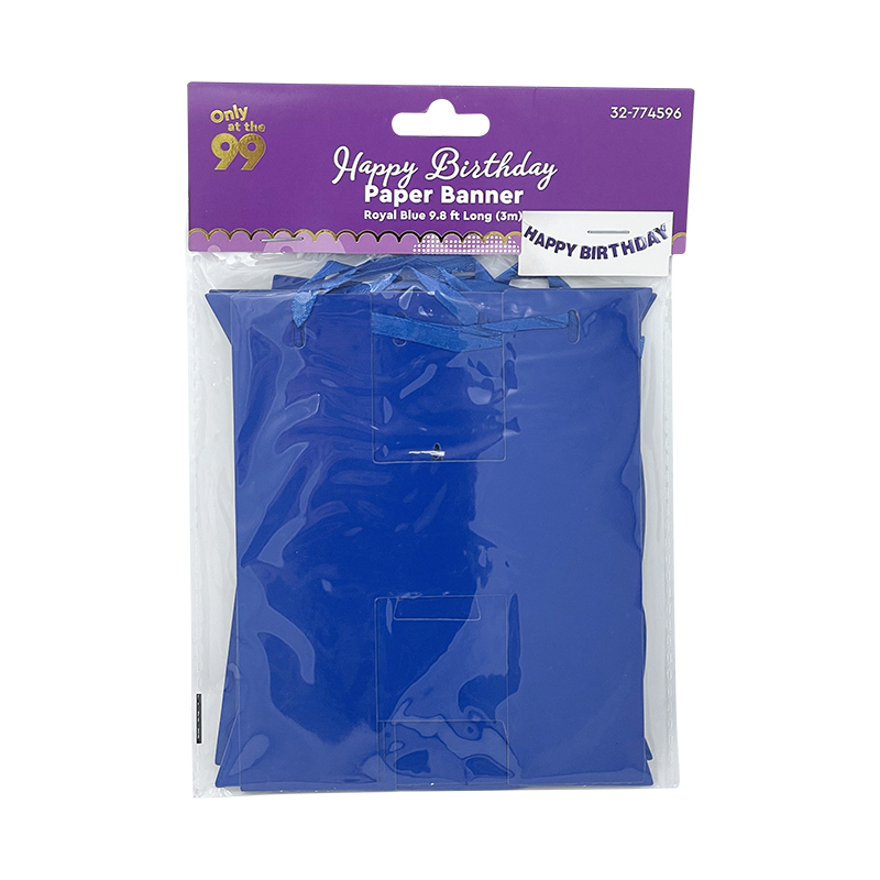 Only at the 99 Party Banner Paper Happy Birthday Royal Blue Bulk Case 72