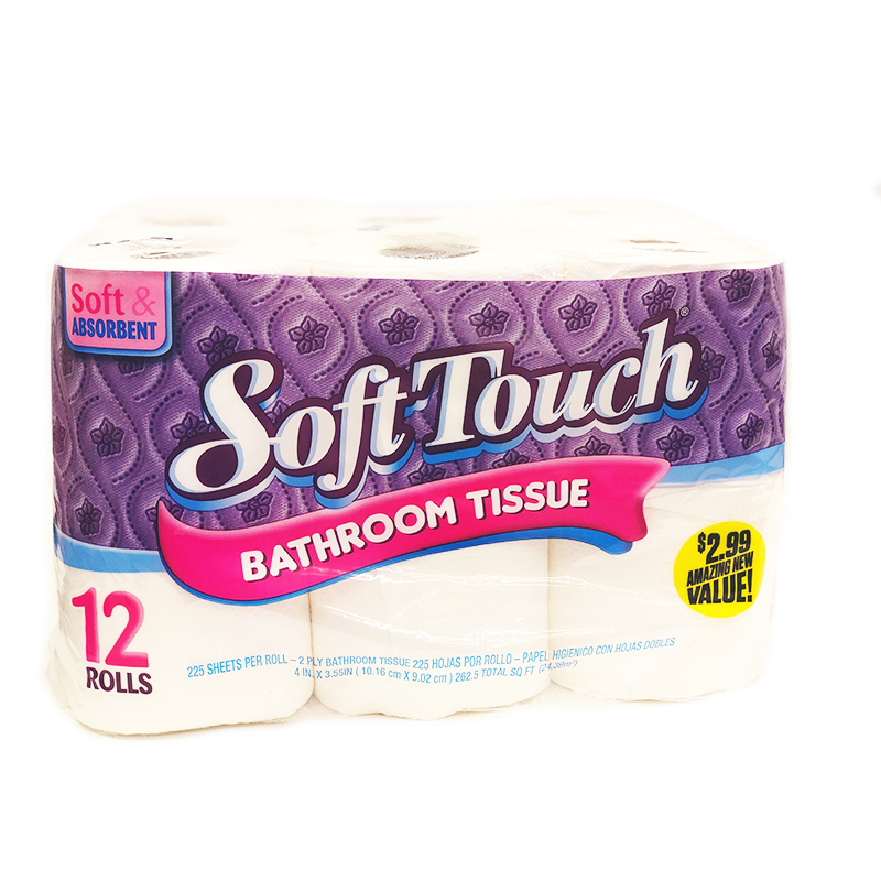 3-Ply Standard Rolls Toilet Paper Soft Skin-Friendly No Fragrance Bath Tissue Paper for Commercial Household Ultra GentleCare Toilet Paper