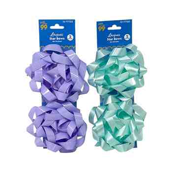 Party Ribbon And Bow Star Laquer Pastel Bow