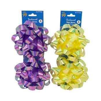Party Ribbon And Bow Star Iridescent  Bow