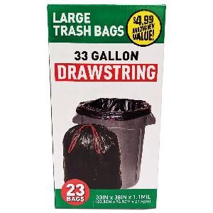 100 CT Ri-Pac Waste Basket Bag Trash Bag Garbage Bag with Twist ties 8 Gallon 