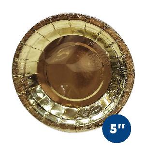 Party PG Fashion Foil Paper Round Plate Gold