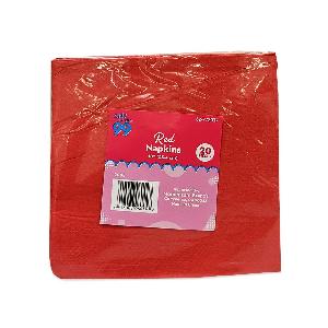 Party PG Solid Napkin Beverage Red