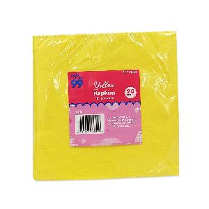 Party PG Solid Napkin Beverage Yellow