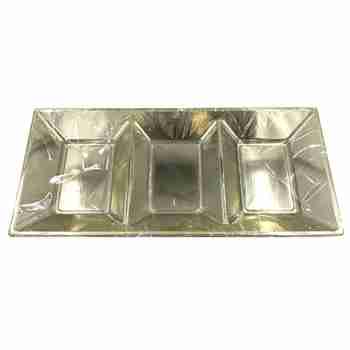 Party Catering Three Sectional Tray Gold 