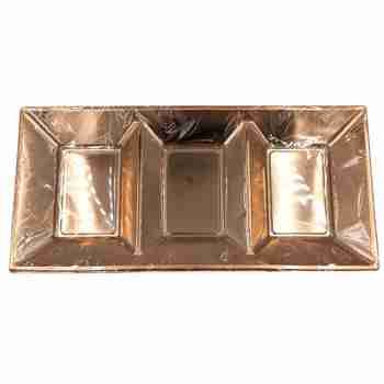 Party Catering Three Sectional Tray Rose Gold 