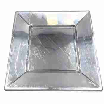 Party Catering Square Plate Tray Silver