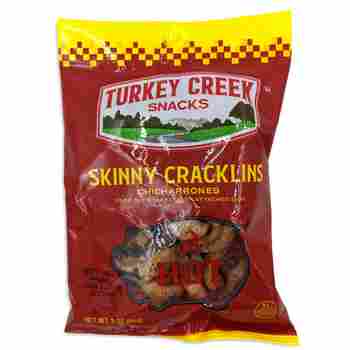 Turkey Creek Pork Cracklins Hot 2oz