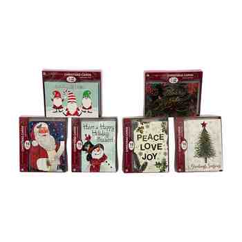 Christmas Cards Embellished In PVC Box
